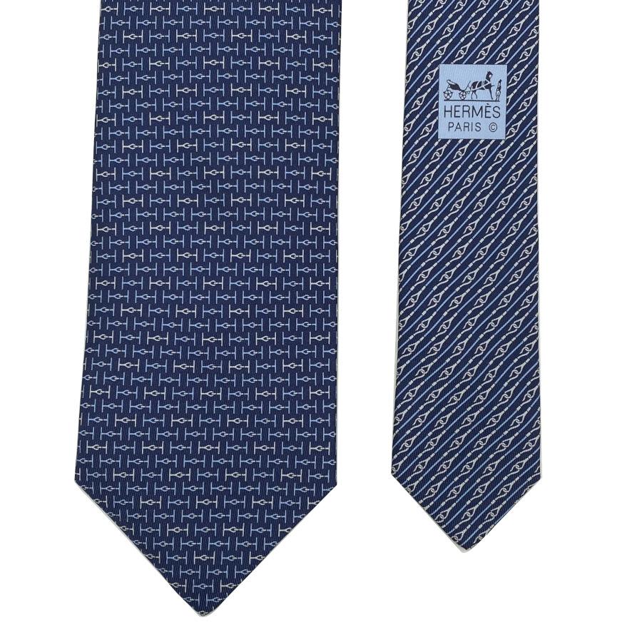 エルメス HERMES ネクタイ シルクツイルタイ ツイルビー 8cm 《H 