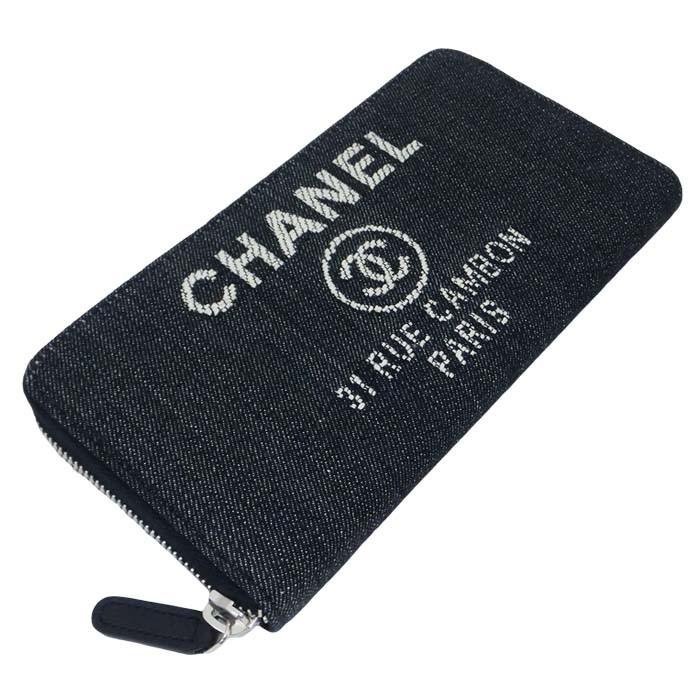 CHANEL シャネル 財布 ドービィル 長財布 デニム A80056 DENIM 新品 本物｜amulet｜05