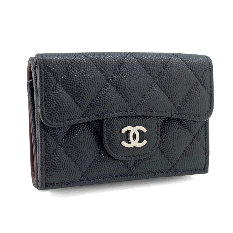 シャネル CHANEL 財布 三つ折り クラシック スモール フラップ ウォレット マトラッセ グレインドカーフスキン キャビアスキン ブラック  シルバー金具 : ap0230-b03847-c3906 : Brand Selection STAGE - 通販 - Yahoo!ショッピング