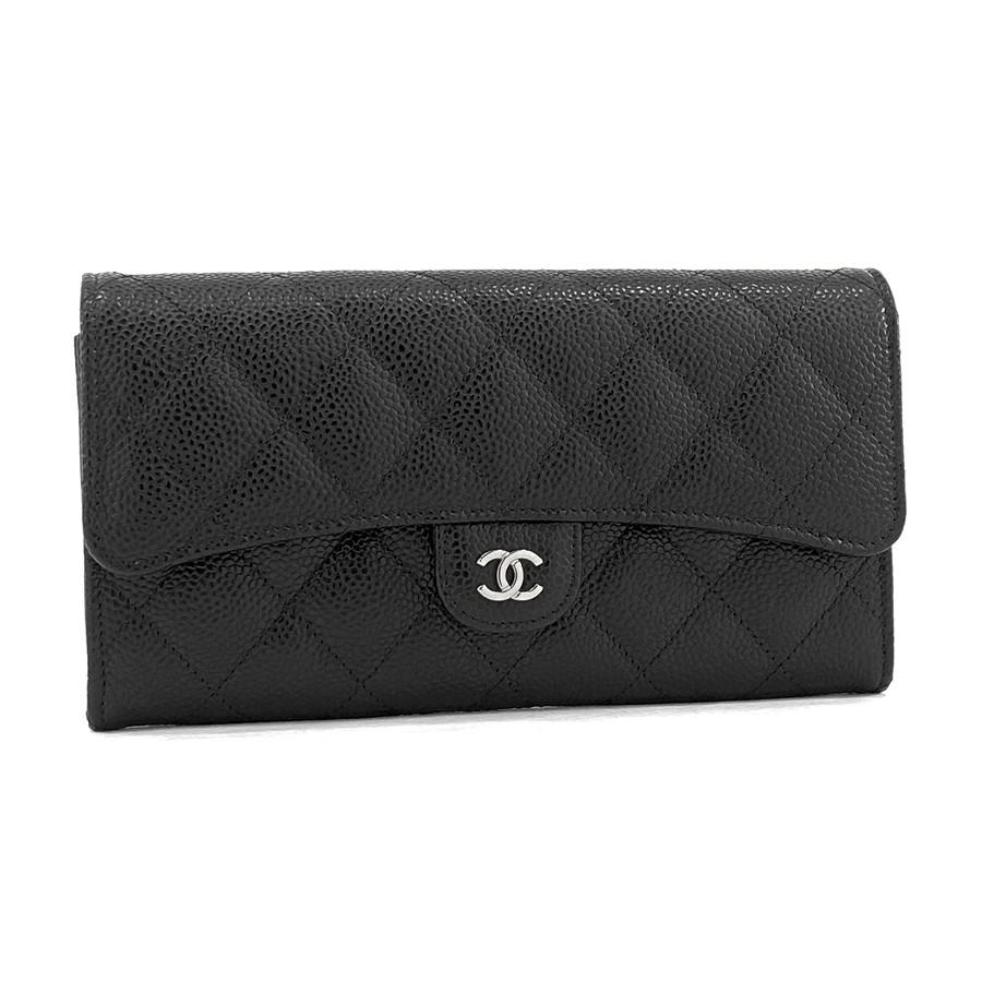 新品】シャネル 長財布 CHANEL フラップ マトラッセ ココマーク