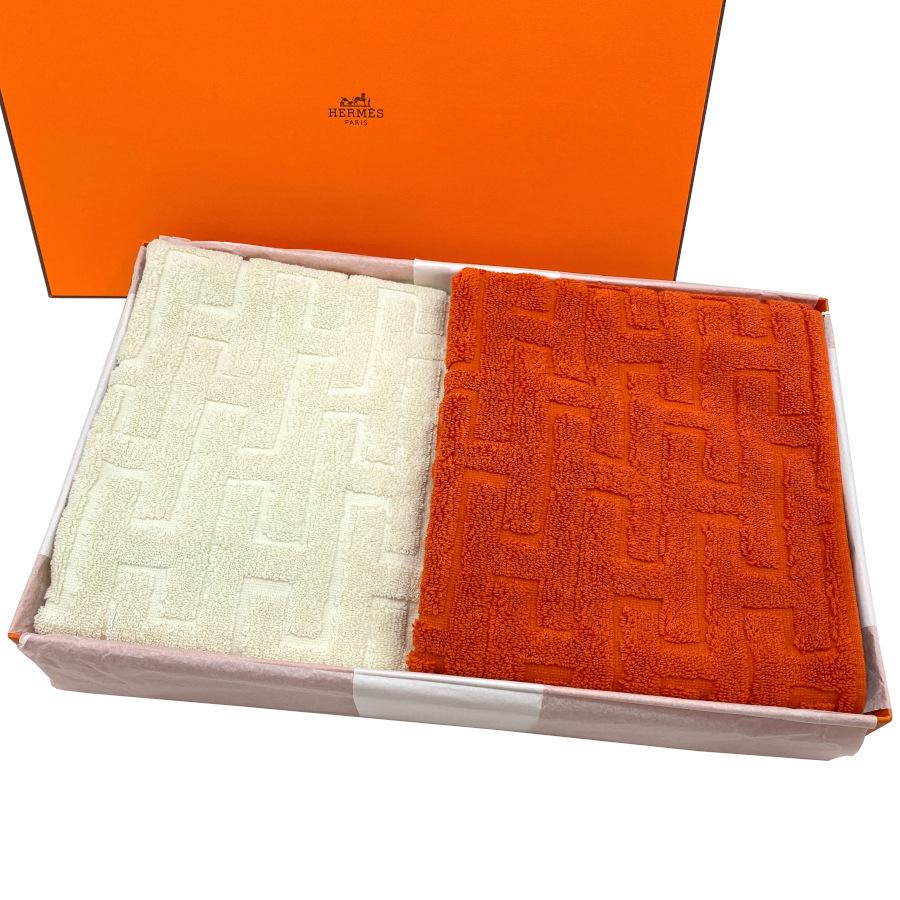 ☆新品・ラッピング無料☆ エルメス HERMES タオルセット ゲストタオル 