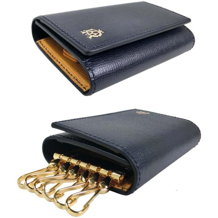 ー品販売 メンズ レザー ブラック 6連キーケース ラウンドジップ ダンヒル キーケース