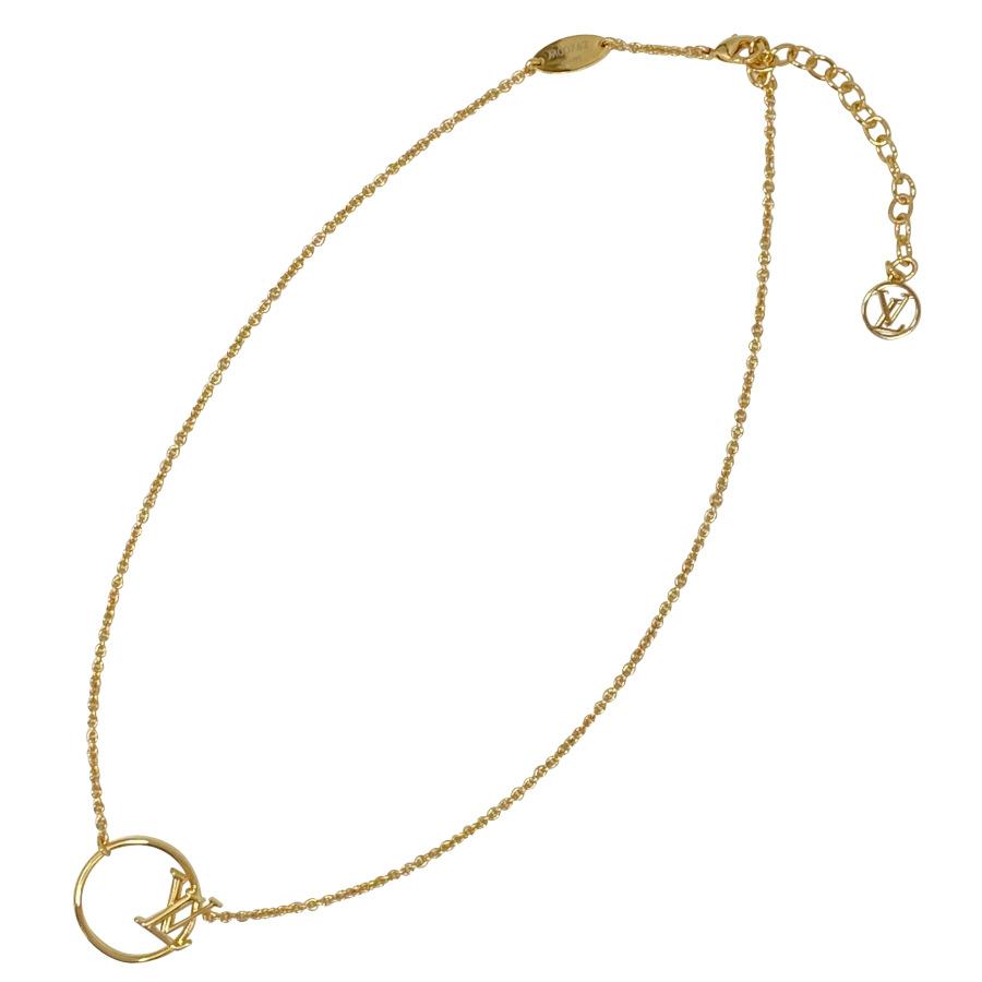 Louis Vuitton, Jewelry, Louis Vuitton Necklace Collier Lv Eclipse Womens  Metal Gold Color M0762