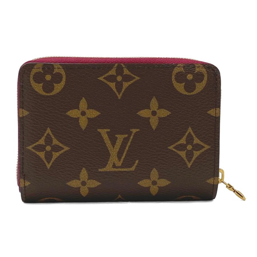 ルイヴィトン LOUIS VUITTON 財布 二つ折り ウォレット ポルトフォイユ・ルー ラウンドファスナー モノグラム フューシャ ピンク  ブラウン M82377 新品