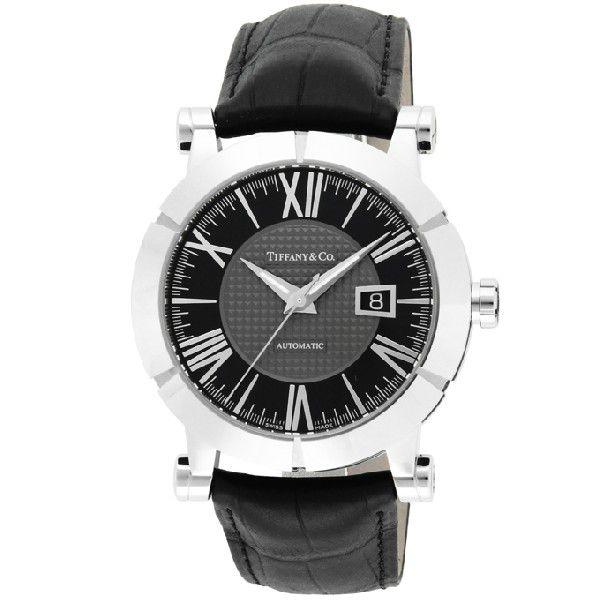ティファニー 腕時計 TIFFANY&CO. 時計 アトラス セラミック オートマチック レザー ブラック＆グレー メンズ Z10007012A10A 71A/メンズ/レディース