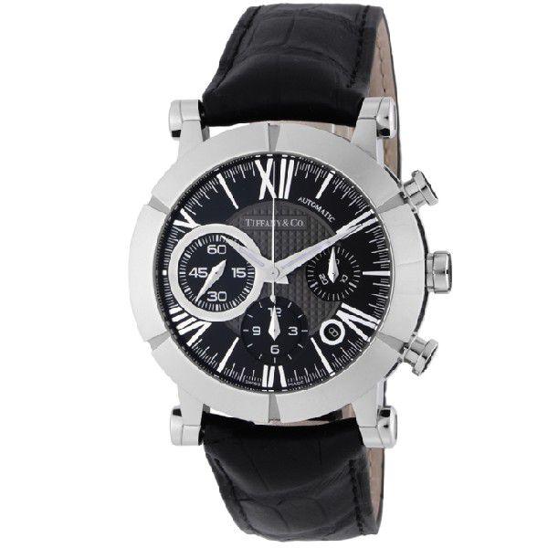 訳あり 腕時計 ティファニー Tiffany Co 71a Za10a メンズ ブラック グレー アリゲーターレザー クロノグラフ オートマチック アトラス 時計 Tiffany Co 腕時計 ティファニー ラッピング無料 メンズ腕時計 Hermandad Estrella Org