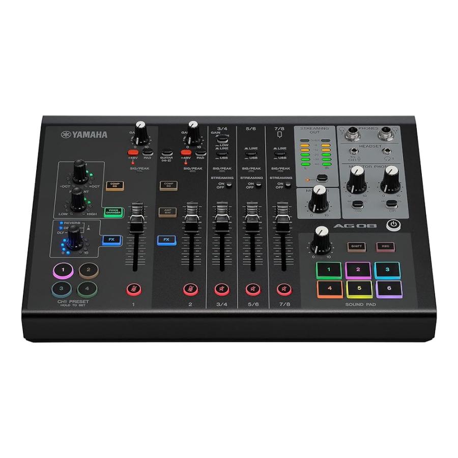 ヤマハ ライブストリーミングミキサー ライブ配信 8ch ボイスチェンジャ内蔵 ヤマハ YAMAHA ライブストリーミングミキサー ライブ配信 8チャンネル