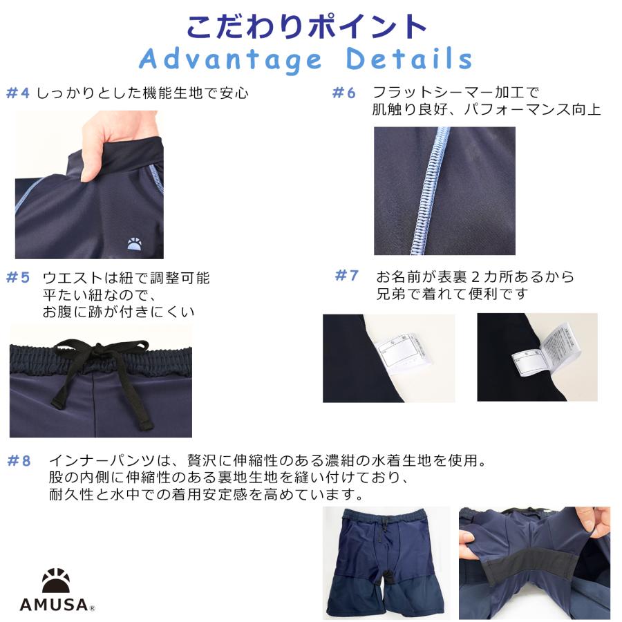 M・Lサイズ】高品質 高機能 水陸両用男子スクール水着 2点セット
