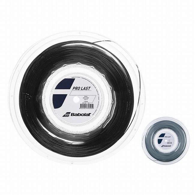 バボラ(Babolat) プロラスト PRO LAST 1.25mm／1.30mm 200Mロール ポリエステル モノフィラメントガット 243142-ブラック／グレー | Babolat
