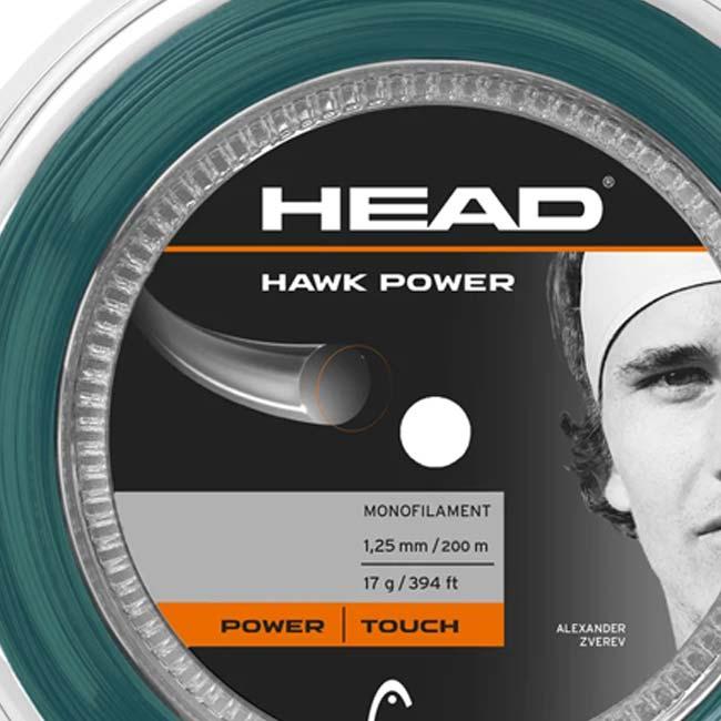 ヘッド(HEAD) HAWK POWER ホーク パワー 17(1.25mm)／16(1.30mm) 200Mロール 硬式テニス ポリエステルガット 281032-PTペトロール(24y10m) | HEAD | 01