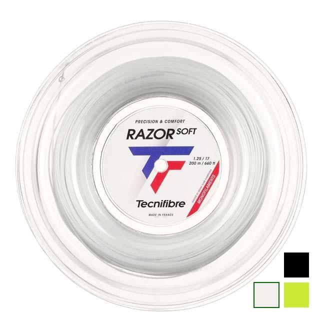 テクニファイバー(Tecnifibre) 2023 RAZOR SOFT レーザーソフト (120／125／130) 200Mロール 硬式テニス ポリエステルガット 04RRAS(23y4m) | Tecnifibre