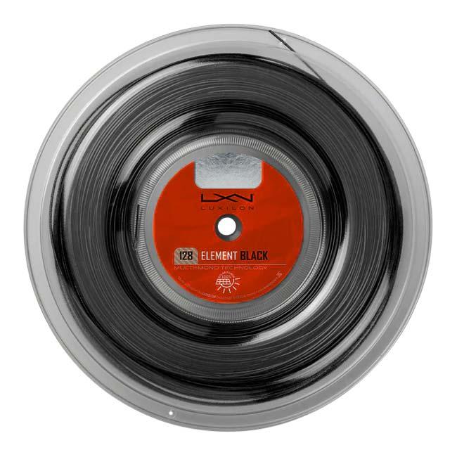 ルキシロン(Luxilon) ELEMENT BLACK エレメントブラック (1.28mm) 200Mロール 硬式テニス ポリエステルガット WRZ999410(24y6m) | 