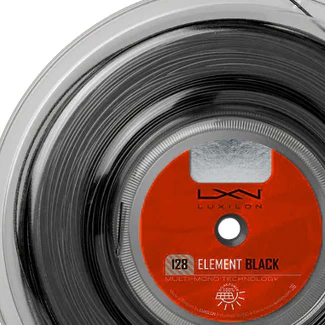 ルキシロン(Luxilon) ELEMENT BLACK エレメントブラック (1.28mm) 200Mロール 硬式テニス ポリエステルガット WRZ999410(24y6m) |  | 01