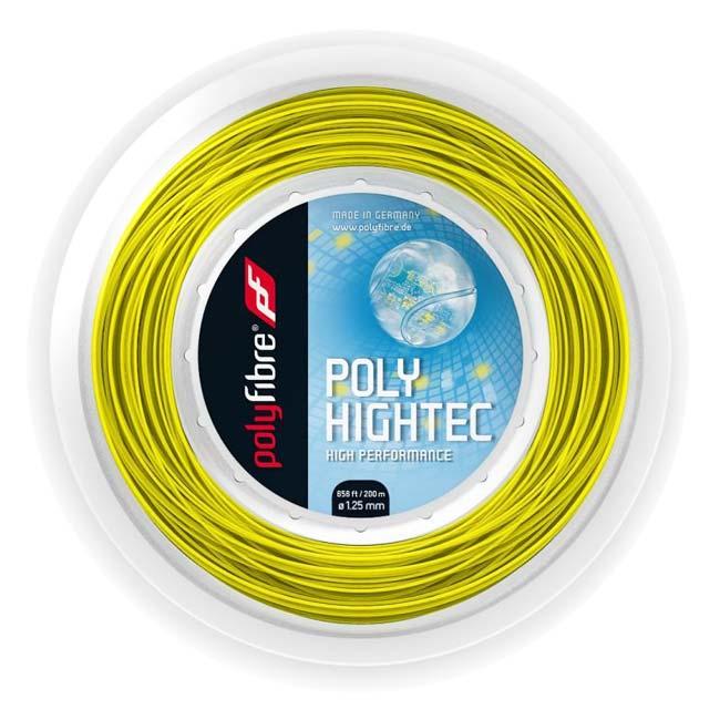 ポリファイバー(Polyfibre) ポリハイテック 1.10／1.15／1.20／1.25／1.30mm イエロー 200Mロール 硬式テニス ポリエステルガット(26y4m) | 