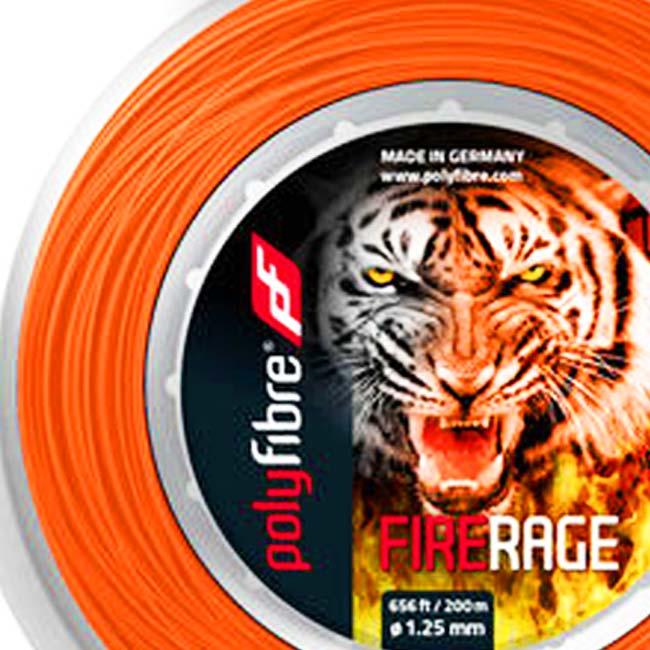 ポリファイバー(Polyfibre) FIRE RAGE ファイア レイジ 1.15／1.20／1.25／1.30mm 200Mロール オレンジ 硬式テニス ポリエステルガット (24y3m) |  | 01