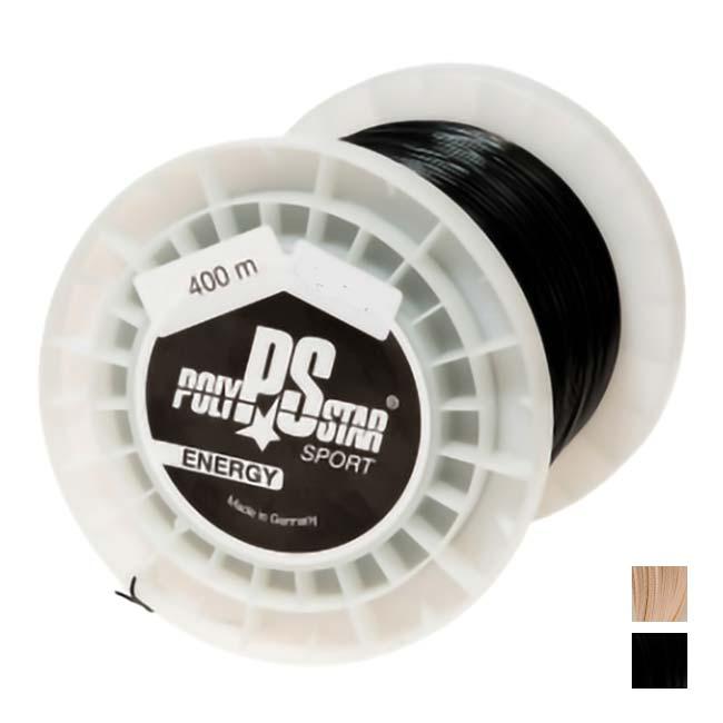 【樽巻き！】POLYSTAR ENERGY ポリスター エナジー(1.20／1.25／1.30／1.35mm) 400Mロール (ブラック／ナチュラル) 硬式テニス ポリエステル ガット | 