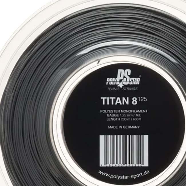 ポリスター(PolyStar) Titan 8 タイタン8 1.25／1.30mm 200Mロール 硬式テニス ポリエステルガット(26y9m) |  | 01