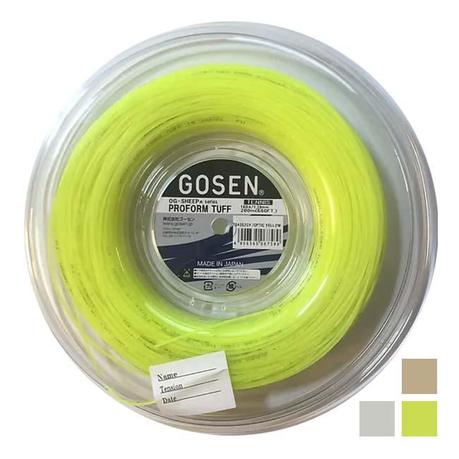 ゴーセン(Gosen) OG-SHEEP(オージーシープ) PROFORM TUFF(プロフォーム タフ) 16GA(1.29mm) 200Mロール 硬式テニス モノフィラメントガット TS4352(20y8m) | GOSEN