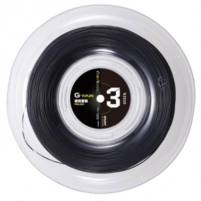 ゴーセン(GOSEN) ジーツアー 3 (G-TOUR 3) 220Mロール [1.18mm(17LGA)／1.23mm(17GA)／1.28(16LGA) ] 硬式テニス ポリエステルガット 18mm 17LGA ／1 23mm 17GA 16LGA