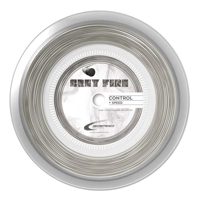 イソスピード(Isospeed) GREY FIRE グレーファイア 1.25mm／1.30mm 200Mロール 硬式テニス ポリエステルガット(25y12m) | 