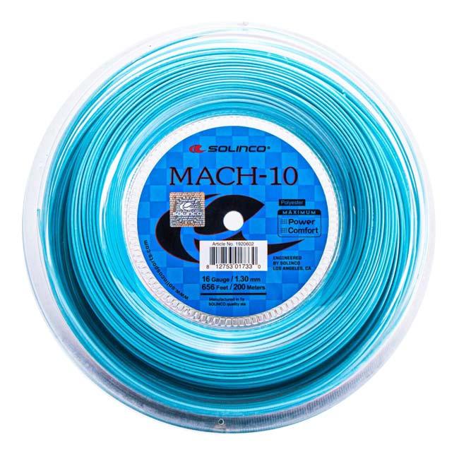 ソリンコ(SOLINCO) 2025 Mach-10 マッハ10 セルリアンブルー (1.15／1.20／1.25／1.30mm) 200mロール 硬式テニス ポリエステルガット(25y5m) | 