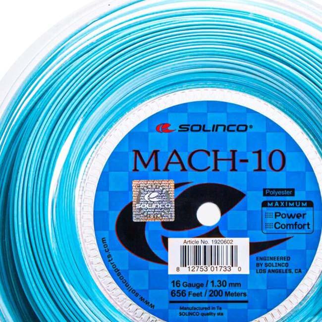 ソリンコ(SOLINCO) 2025 Mach-10 マッハ10 セルリアンブルー (1.15／1.20／1.25／1.30mm) 200mロール 硬式テニス ポリエステルガット(25y5m) |  | 01