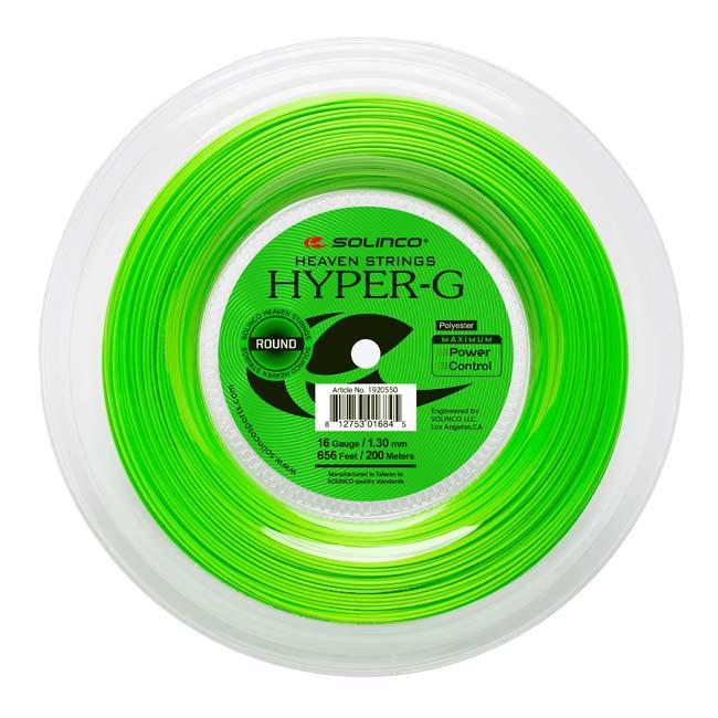 ソリンコ(SOLINCO) HYPER-G ROUND ハイパーG ラウンド 1.15／1.20／1.25／1.30mm 200Mロール 硬式テニス ポリエステルガット (24y3m) | 