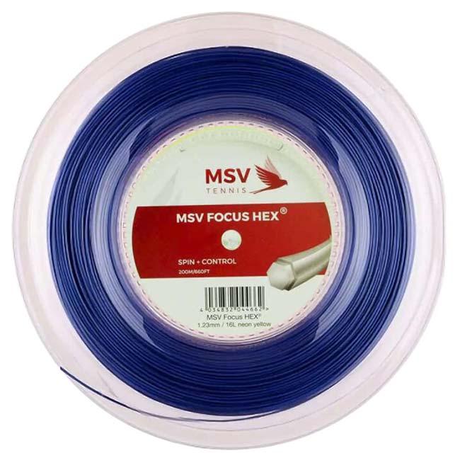 MSV フォーカスヘックス(1.10／1.18／1.23／1.27mm) 200Mロール 硬式テニス ポリエステル ガットMSV Focus HEX(1.10／1.18／1.23／1.27mm) 200ｍ roll strings |  | 08