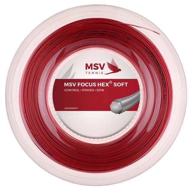 MSV  Focus HEX Soft フォーカスヘックス ソフト (1.15／1.20／1.25／1.30mm) 200Mロール 硬式テニス ポリエステル ガット(15y2m) |  | 10
