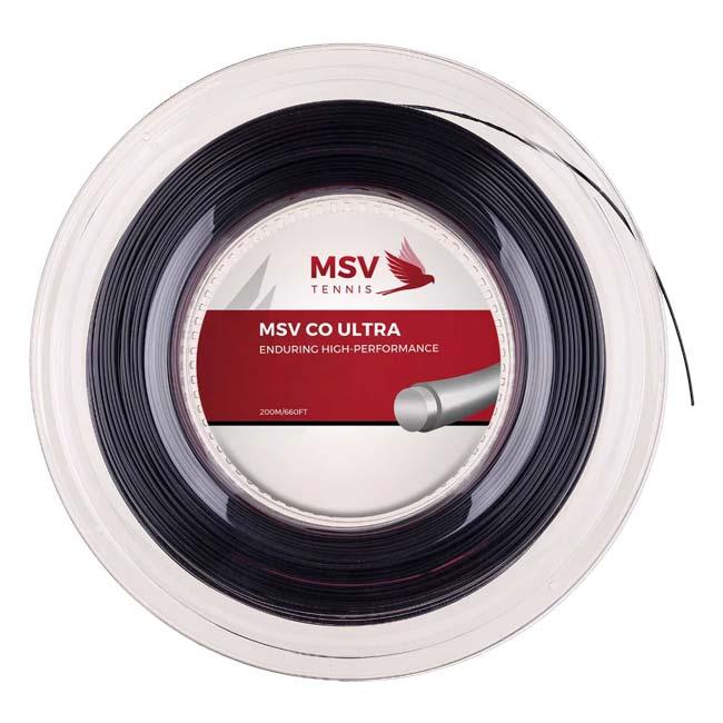 MSV(エムエスブイ) Co ULTRA Coウルトラ 1.20／1.25／1.30mm ブラック 200Mロール 硬式テニス ポリエステルガット(26y4m) | 