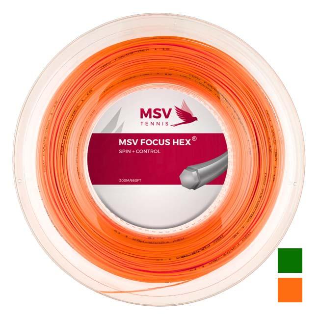 MSV(エムエスブイ) FOCUS HEX フォーカスヘックス 1.10／1.18／1.23／1.27／1.33mm 200Mロール 硬式テニス ポリエステルガット(26y4m) | 