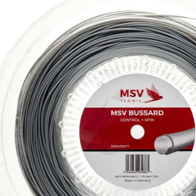 MSV(エムエスブイ) BUSSARD バザード 1.20／1.25／1.30mm シルバー 200Mロール 硬式テニス ポリエステルガット(26y4m) |  | 01