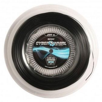 トップスピン サイバー ウイール ペンタゴナルブラック(1.24mm)サイバーワール 220Ｍロール 硬式テニス ポリエステルガット(Topspin Cyber Whirl )(16y10m) | 