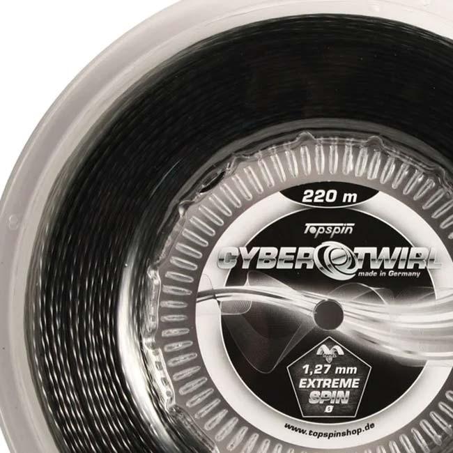 トップスピン(TOPSPIN) Cyber Twirl サイバー トゥイール 1.24mm／1.27mm サイバーツイール ブラック 220Ｍロール 硬式テニス ポリエステルガット(25y9m) |  | 01