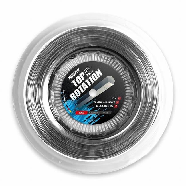 トップスピン(TOPSPIN) トップ ローテーション(1.26mm／1.31mm／1.36mm) 220Ｍロール 硬式テニス ポリエステルガット TR220-グレー(19y5m) | 