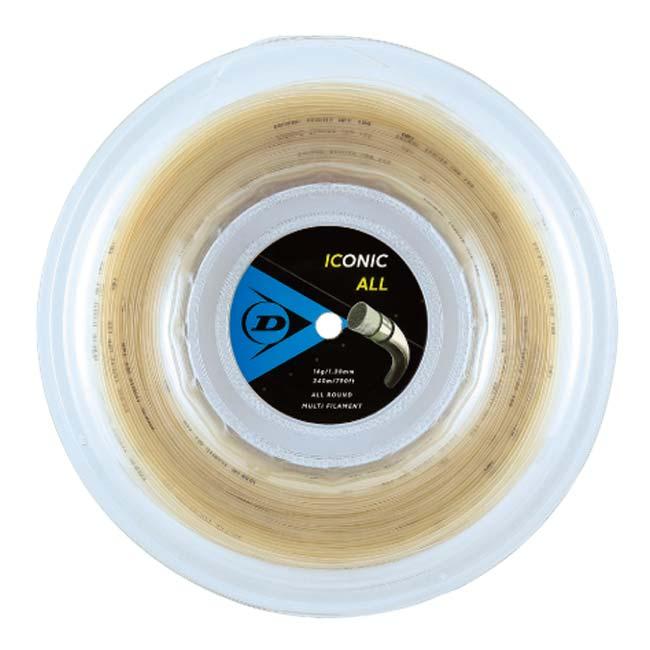 ダンロップ(DUNLOP) ICONIC ALL アイコニック・オール (1.25mm／1.30mm) 240mロール 硬式テニス マルチフィラメントガット 国内正規品 DST32001-NA(25y4m) | ダンロップスポーツ