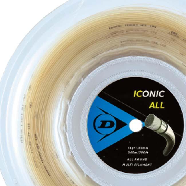 ダンロップ(DUNLOP) ICONIC ALL アイコニック・オール (1.25mm／1.30mm) 240mロール 硬式テニス マルチフィラメントガット 国内正規品 DST32001-NA(25y4m) | ダンロップスポーツ | 01