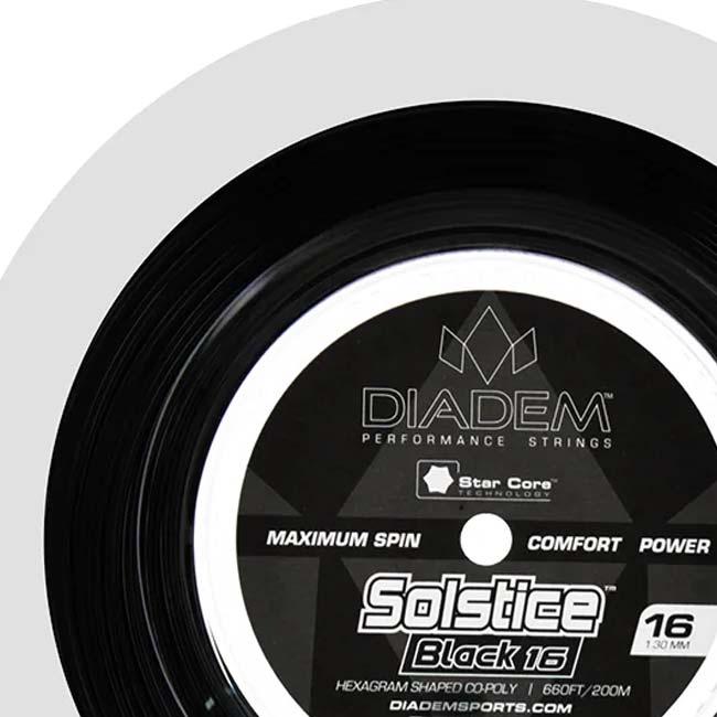 ダイアデム(DIADEM) SOLSTICE BLACK ソルスティスブラック 1.15mm／1.20mm／1.25mm／1.30mm／1.35mm 200Mロール 硬式テニス ポリエステルガット (24y2m) |  | 01