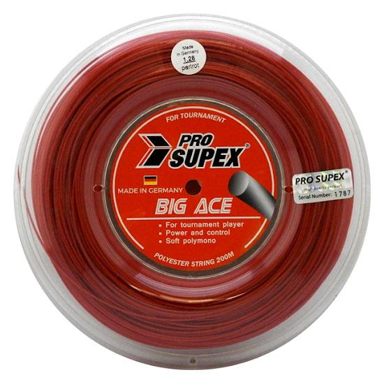 プロスペックス(PRO SUPEX) ビッグエース レッド (1.22mm／1.25mm／1.28mm) 200mロール 硬式テニス ポリエステルガット (20y7m) | 