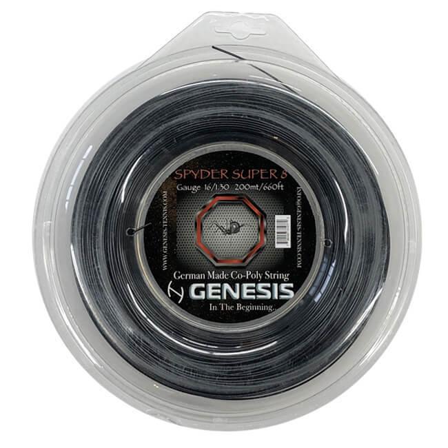 ジェネシス(GENESIS) スパイダー スーパー 8 1.30mm アンスラサイト 200Mロール 硬式テニス ポリエステルガット (20y11m) | 