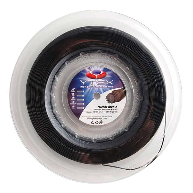 YTEX(ワイテックス) ミクロファイバーX ブラック 1.34mm 200Mロール 硬式テニス マルチフィラメントガット (19y6m) | 