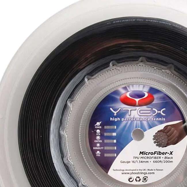 YTEX(ワイテックス) ミクロファイバーX ブラック 1.34mm 200Mロール 硬式テニス マルチフィラメントガット (19y6m) |  | 01