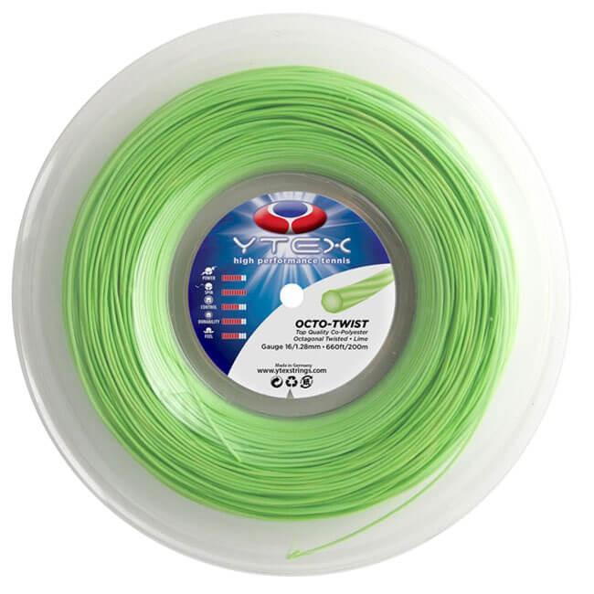 YTEX(ワイテックス) オクトツイスト グリーン 1.28mm 200Mロール 硬式テニス ポリエステルガット (19y6m) | 