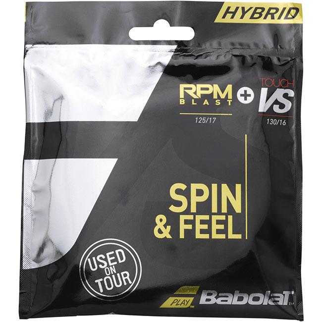 単張パッケージ品 バボラ(Babolat) HYBRID ハイブリッド RPM BLAST アールピーエムブラスト (1.25mm) + TOUCH VS タッチブイエス （1.30mm) 281037-105 | Babolat