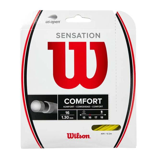 単張パッケージ品 ウィルソン(Wilson) センセーション イエロー16 (1.30mm) 硬式テニス マルチフィラメントガット WR830890116-イエロー(24y4m) | Wilson