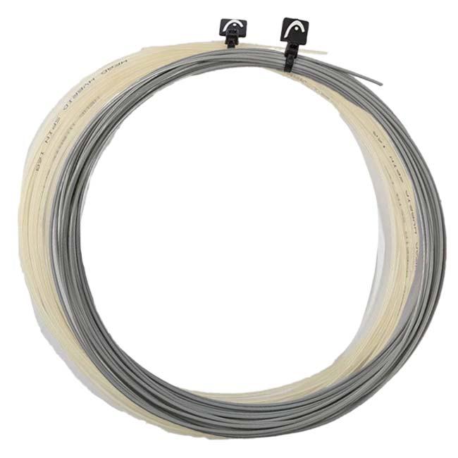 簡易パッケージお試し品 ヘッド(HEAD) Hybrid Spin ハイブリッドスピン 硬式テニス ハイブリッドガット 281036-17 LGNT ライトグレー×ナチュラル(26y1m) | HEAD | 01