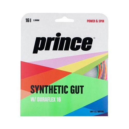 単張パッケージ品 プリンス(Prince) シンセティックガット デュラフレックス レインボー 16(1.30mm) 硬式テニス モノフィラメントガット (19y8m) | Prince