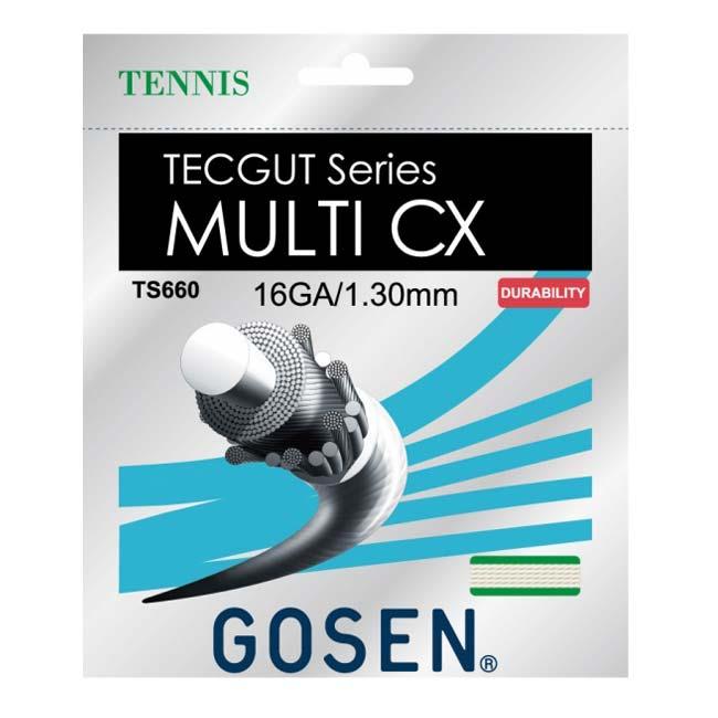 単張パッケージ品 ゴーセン(Gosen) TECGUT MULTI CX マルチCX 16／17(1.30mm、1.24mm) 硬式テニス マルチフィラメントガット TS660／TS661(23y9m) | GOSEN