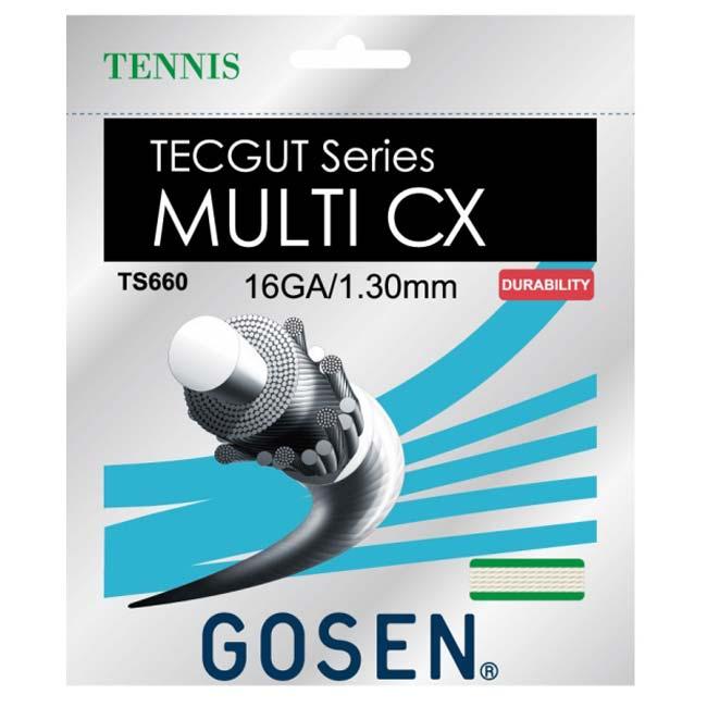 単張パッケージ品 ゴーセン(Gosen) TECGUT MULTI CX マルチCX 16／17(1.30mm、1.24mm) 硬式テニス マルチフィラメントガット TS660／TS661(23y9m) | GOSEN | 01