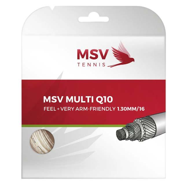 単張パッケージ品 MSV(エムエスブイ) MULTI Q10 マルチQ10 1.30mm ホワイト 硬式テニス マルチフィラメントガット(26y4m) | 